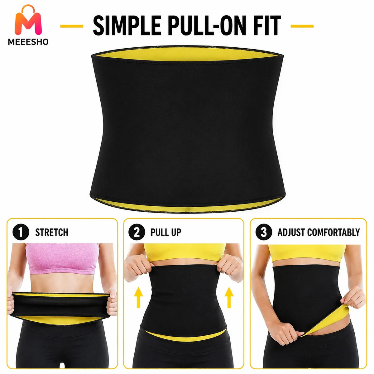 Sauna Waist Trainer Belt for Sweat, Support, Shaping, Daily Workouts