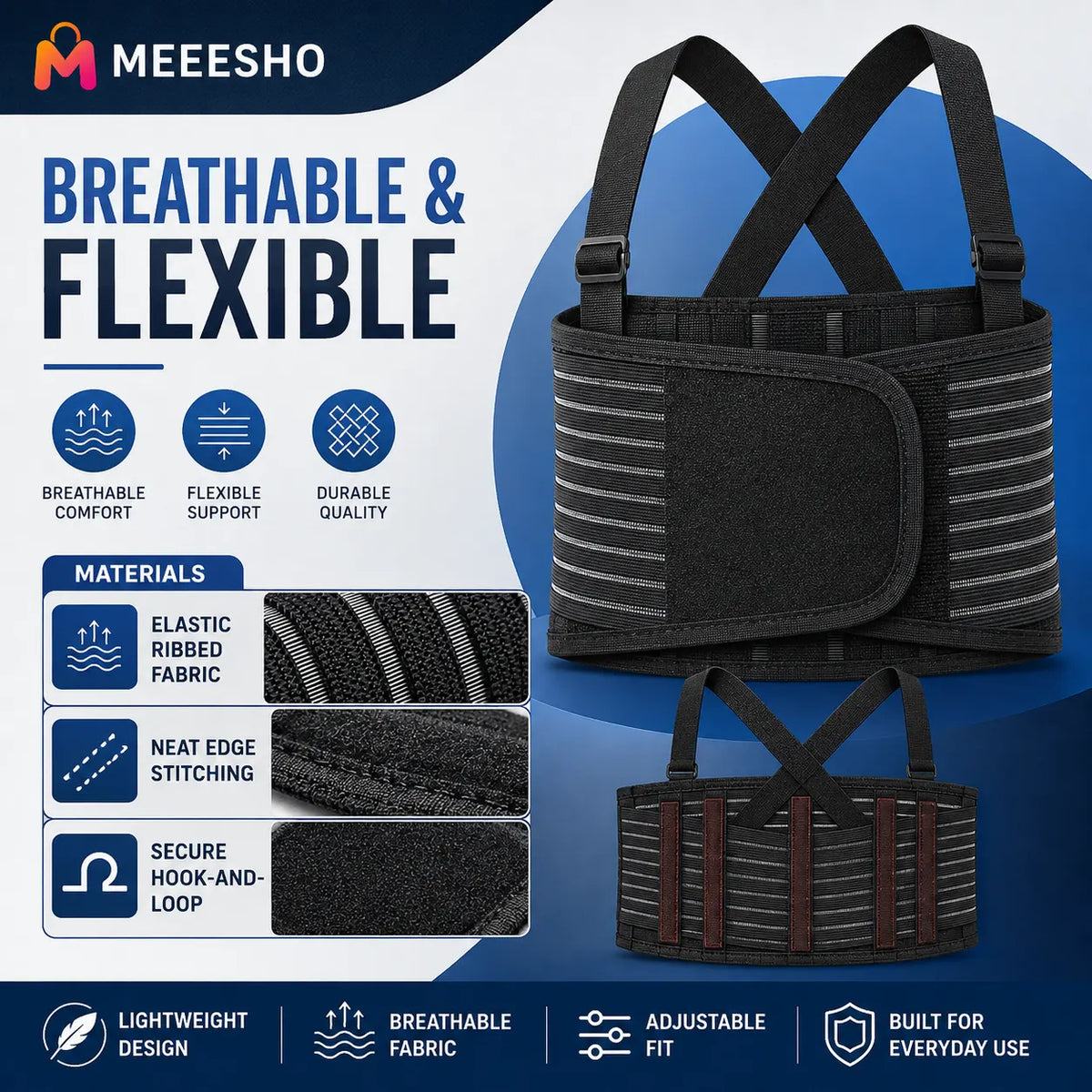 Adjustable Lumbar Back Support Belt for Work and Lifting Comfort