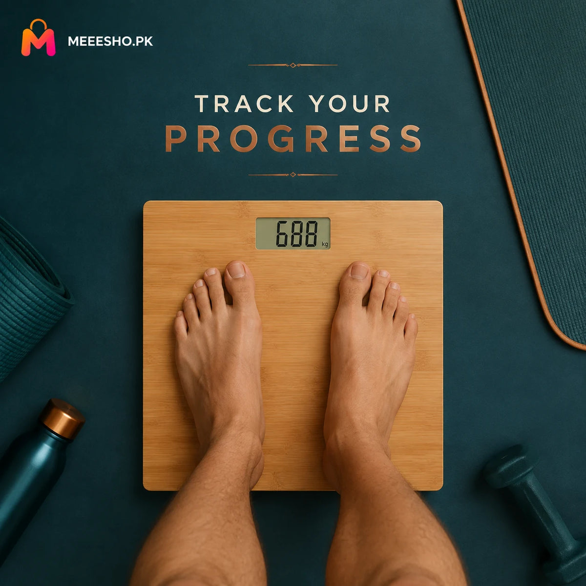 Luxury Bamboo Digital Weight Scale for Accurate Smart Home Tracking