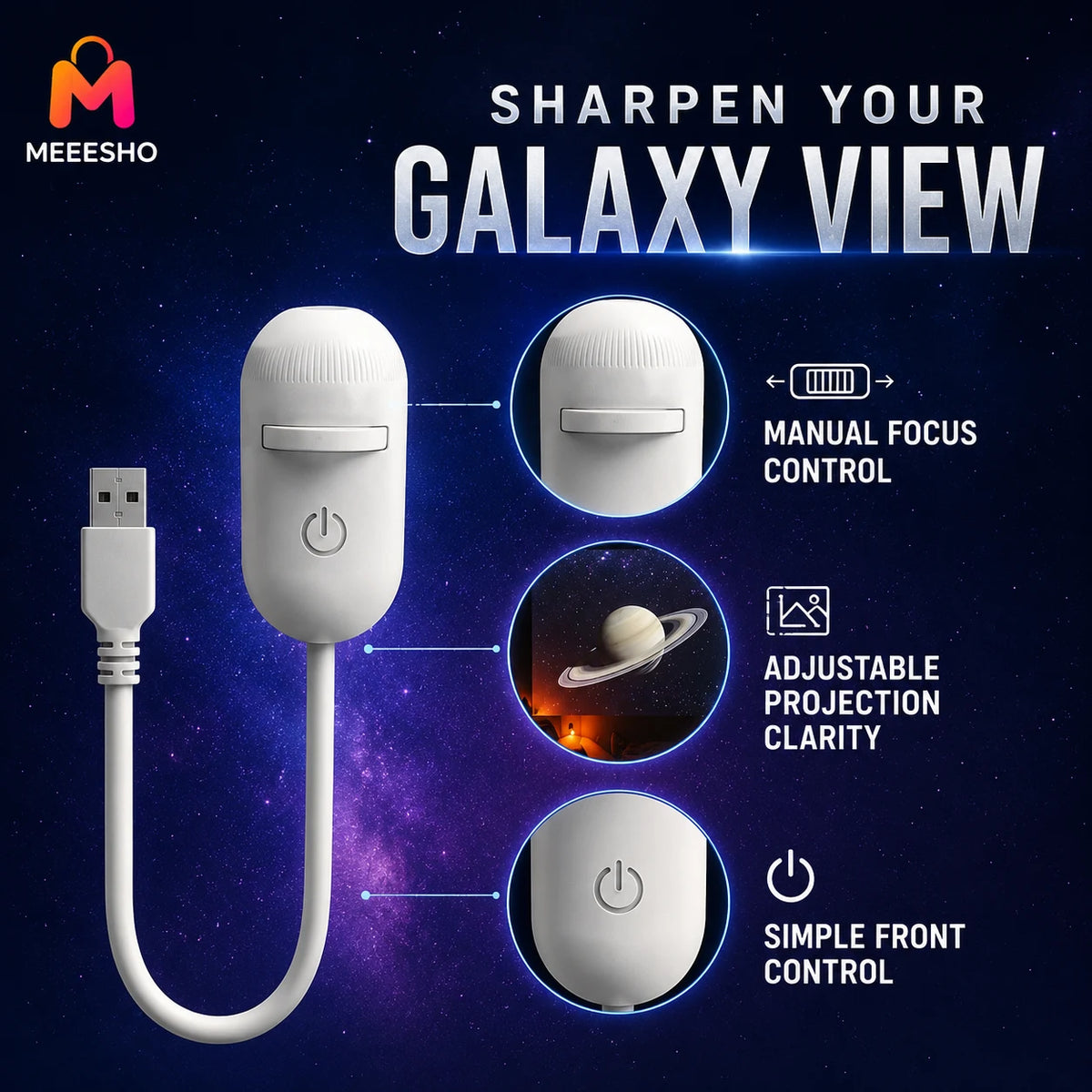 Transform Any Room With Magical Premium Galaxy Projector Lighting Effects