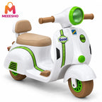 Kids Electric Ride-On Scooter With Seat, Backrest And Foot Pedal
