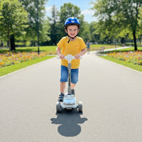 Adjustable Mannual Kids Three Wheel Kick Scooter Lean To Steer Balance Ride