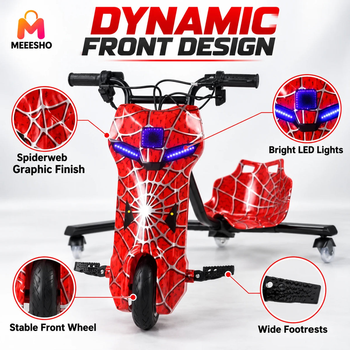 Premium Three-Wheel Electric Drift Trike for Exciting Outdoor Adventure Rides