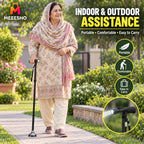Foldable Adjustable Trekking Pole With Light For Safe Comfortable Walking