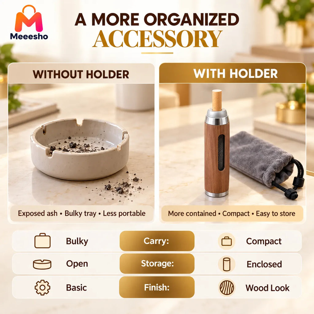 Cleaner Smoking Accessory with Premium Wood Finish
