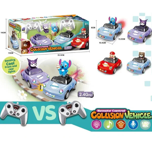 Cartoon Battle Remote Control Car Toy Kids Fun Racing