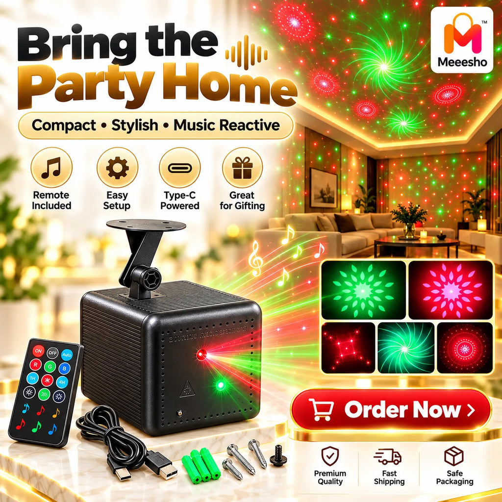 Music Sync Cube Laser Light for Stunning Party Vibes