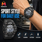 Rugged Digital Sports Watch With Adjustable Strap For Everyday Wear