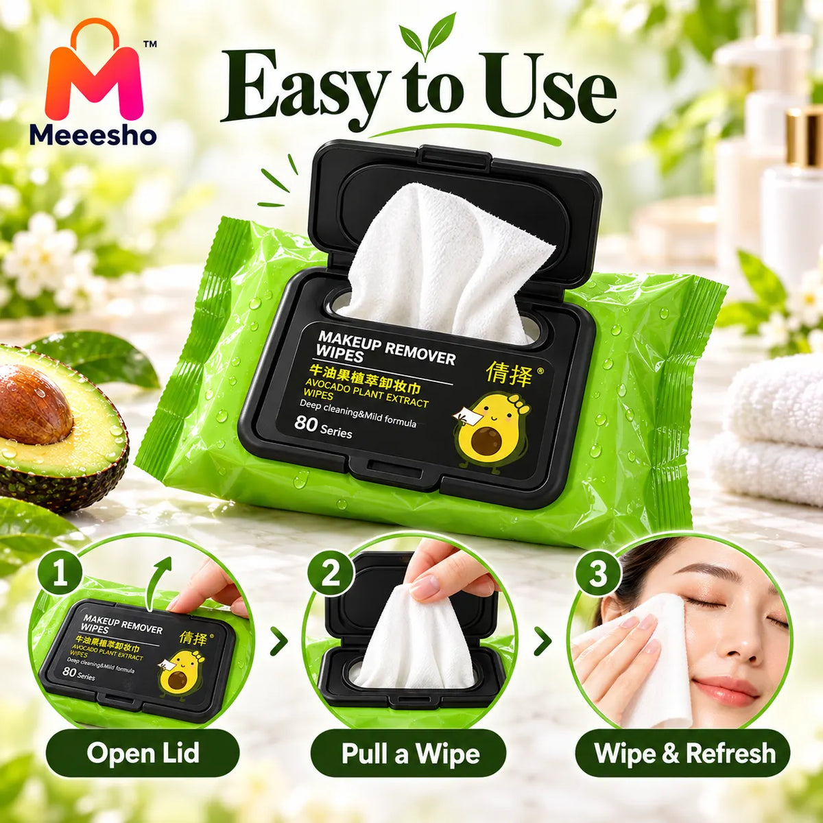 Easy Makeup Removal Wipes for Fresh Clean Skin Daily