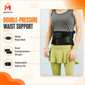Unisex Double Pressure Waist Support Belt with Adjustable Compression Straps