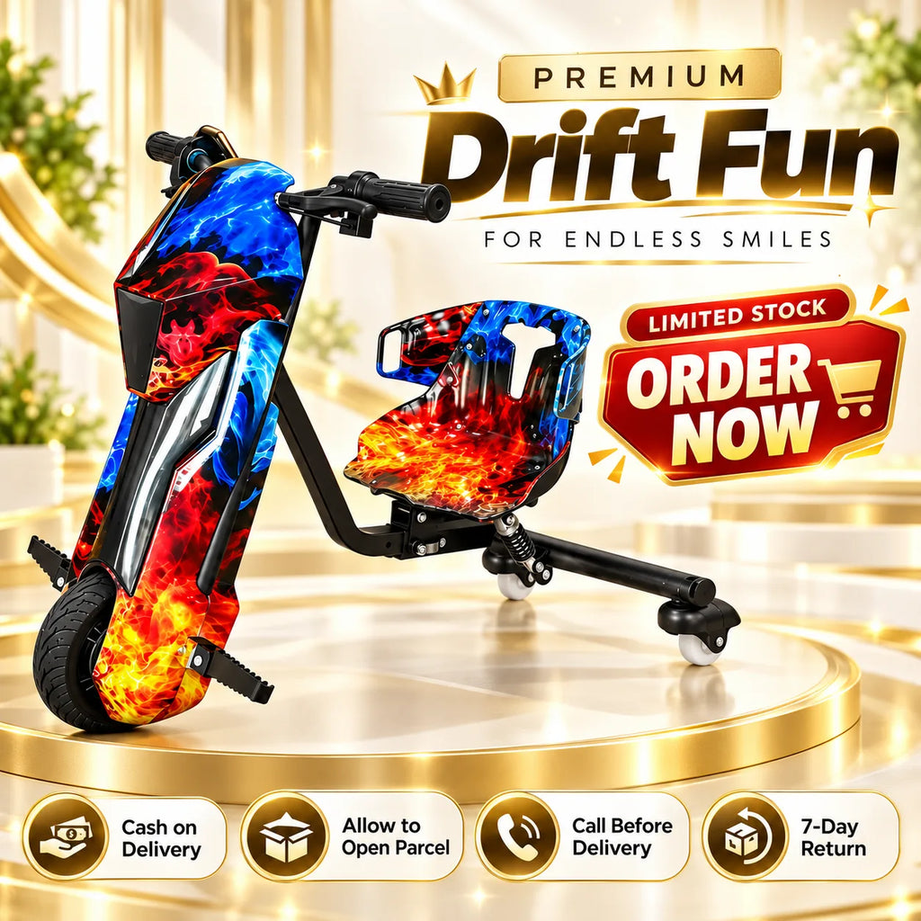 Electric Drift Scooter With Flame Design for Kids