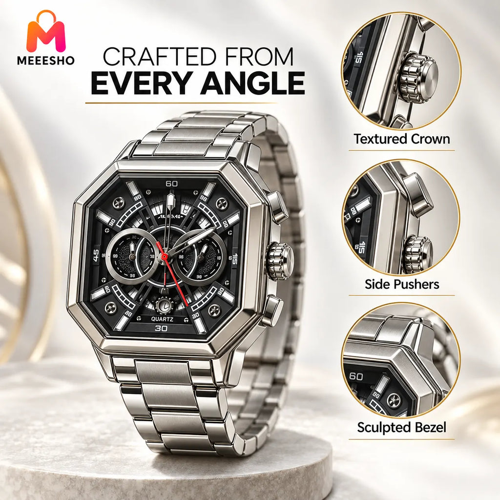 CHENXI Luxury Men’s Chronograph Watch With Luminous Stainless Steel Design