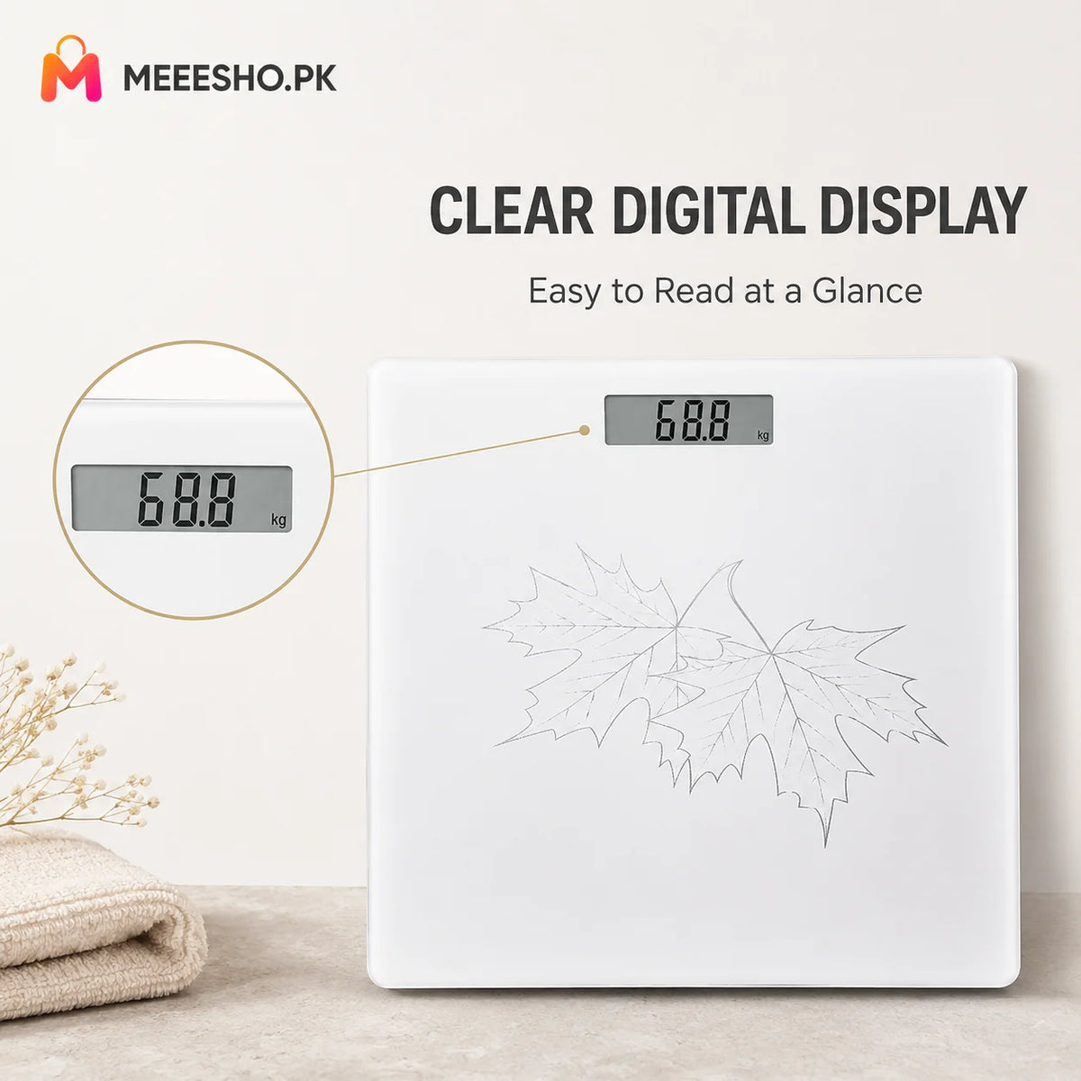 Accurate Digital Weight Scale with Clear Display for Everyday Tracking