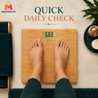 Luxury Bamboo Digital Weight Scale for Accurate Smart Home Tracking