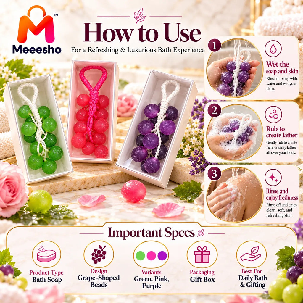 Luxury Grapes Bath Soap in Three Lovely Fragrances