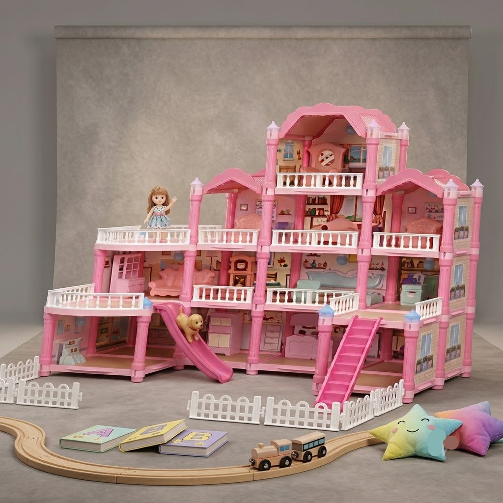 Luxury Girls Doll House Playset Large Dream Villa Toy With Furniture