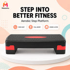 Adjustable Black Exercise Stepper for Safe Stable Home Workouts