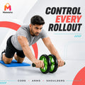 Dual Wheel Ab Roller With Non-Slip Grip for Home Workouts