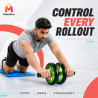 Dual Wheel Ab Roller With Non-Slip Grip for Home Workouts