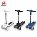 Adjustable Mannual Kids Three Wheel Kick Scooter Lean To Steer Balance Ride