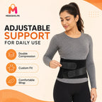 Unisex Double Pressure Waist Support Belt with Adjustable Compression Straps