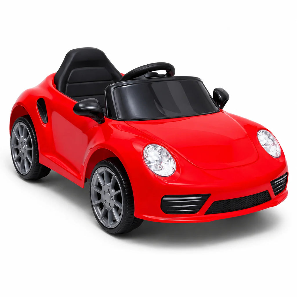 Porsche-Style Kids Electric Ride-On Sports Car with Bright LED Lights
