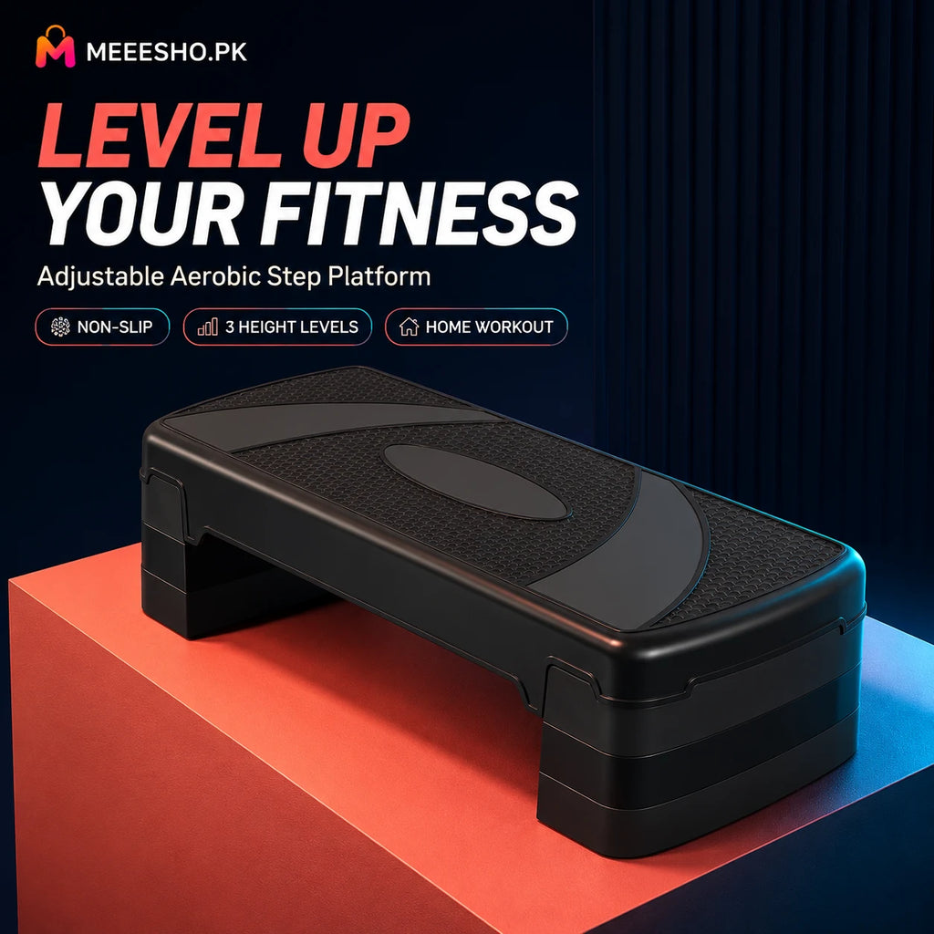 Adjustable Aerobic Step Platform for Non-Slip Full Body Fitness Training