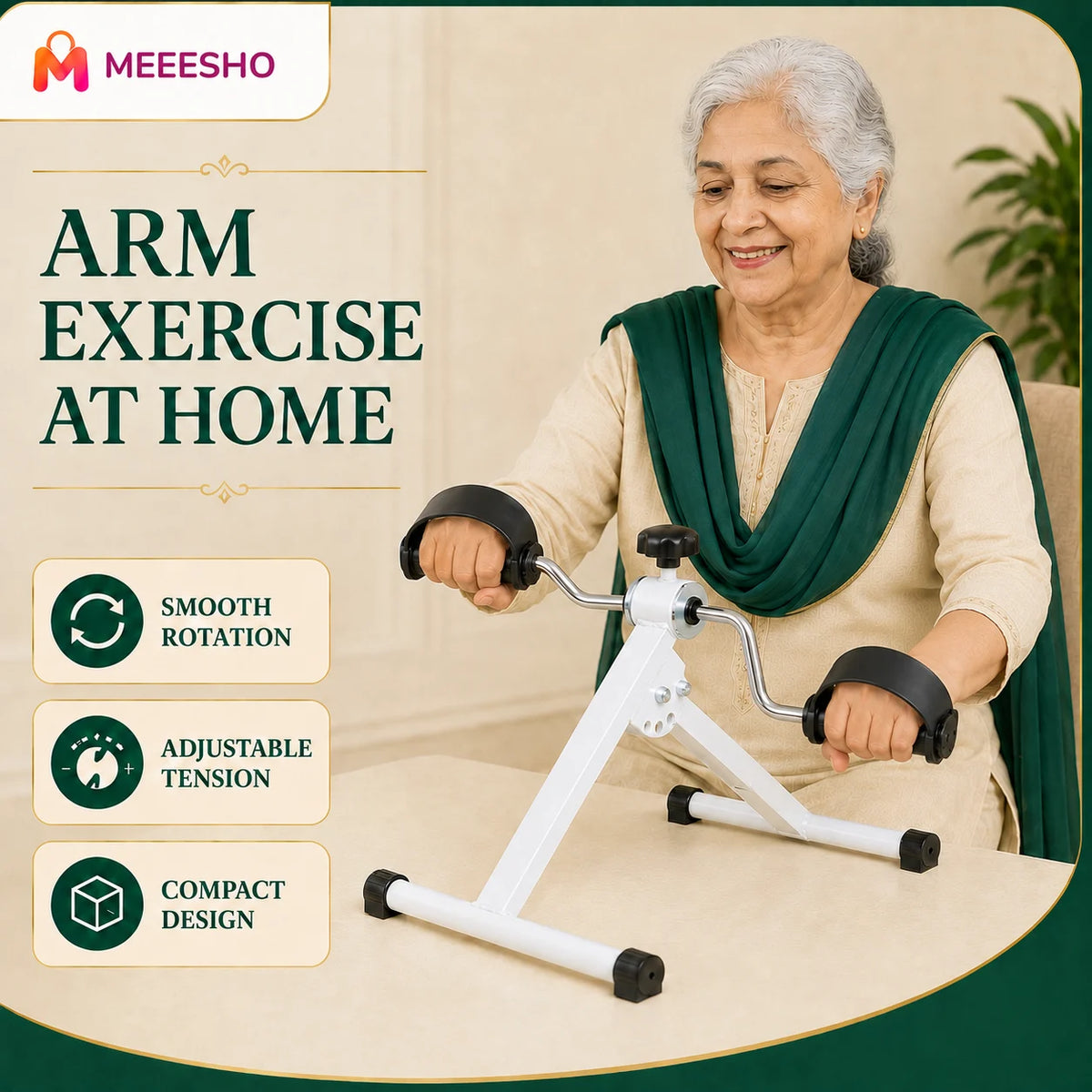 Compact Leg And Arm Fitness Trainer For Home Office Exercise