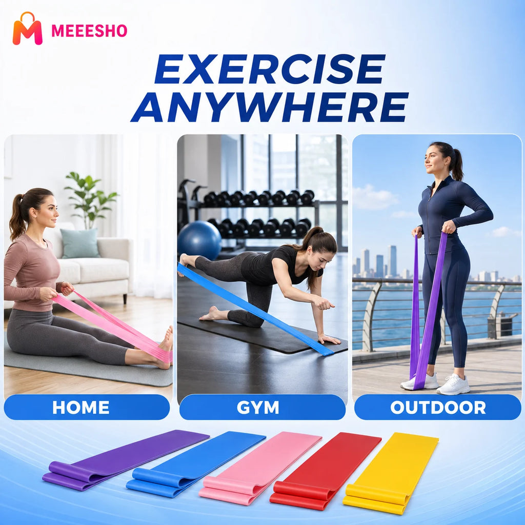 Portable Yoga Pilates Resistance Band for Full Body Strength Training