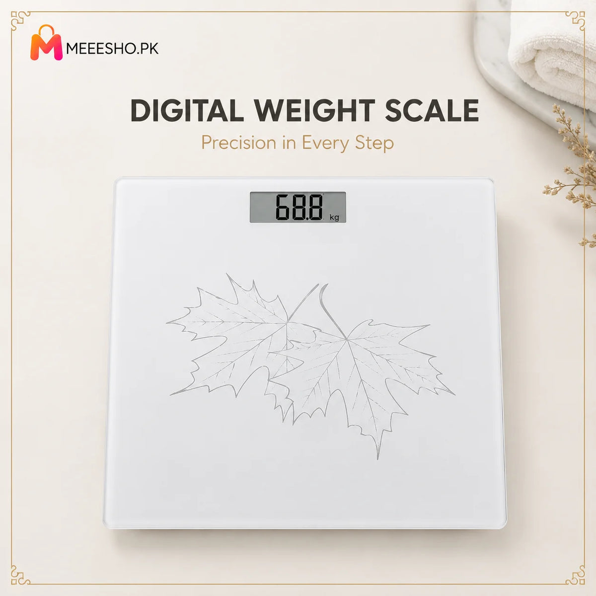 Accurate Digital Weight Scale with Clear Display for Everyday Tracking