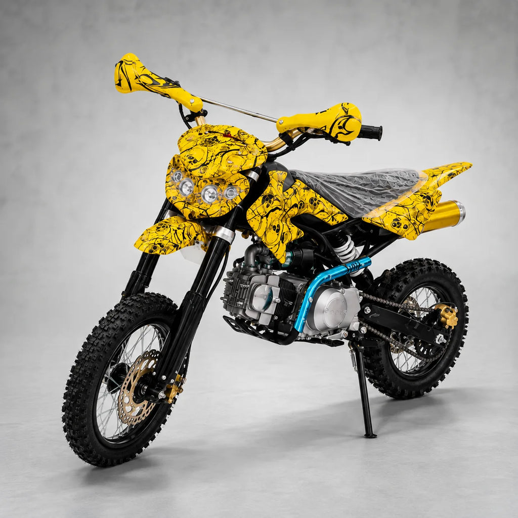 Yellow Mini Dirt Bike Off-Road Racing Pit Bike for Kids
