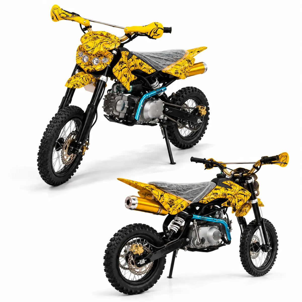Yellow Mini Dirt Bike Off-Road Racing Pit Bike for Kids