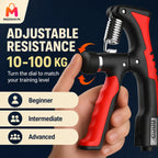 Digital Adjustable Hand Gripper 10–100KG Counter for Forearm Strength Training