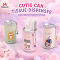 Portable Canned Wet Wipes With Cute Cartoon Chain Bell Design