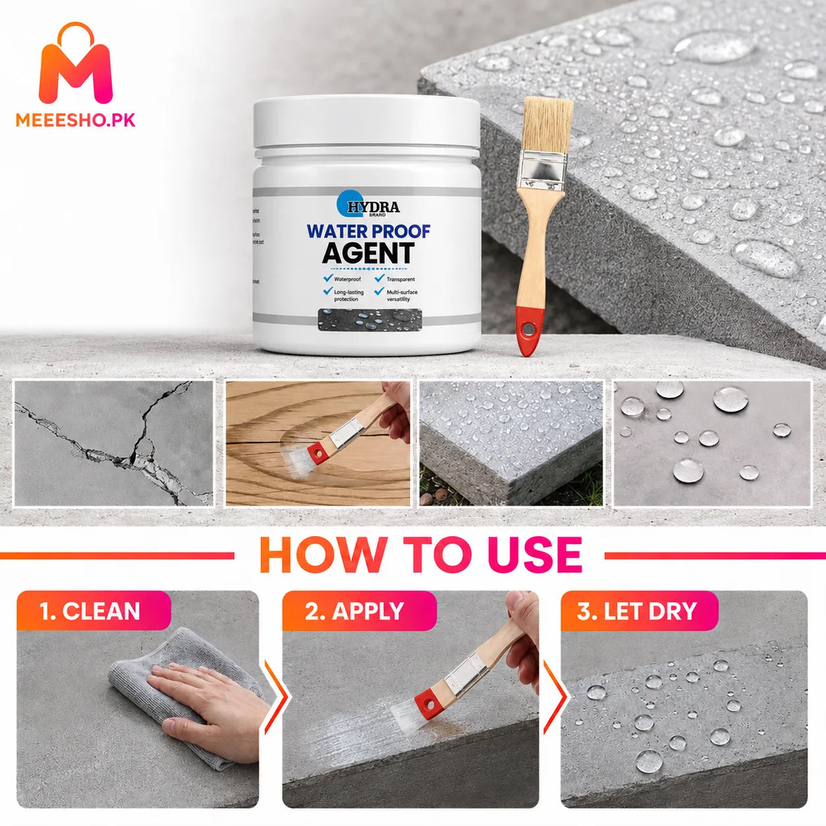 Transparent Waterproof Adhesive Invisible Sealant for Leak and Crack Repair