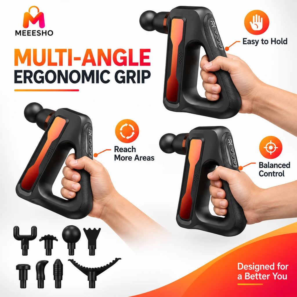 32-Level Electric Massage Gun With Eight Heads For Muscle Relaxation