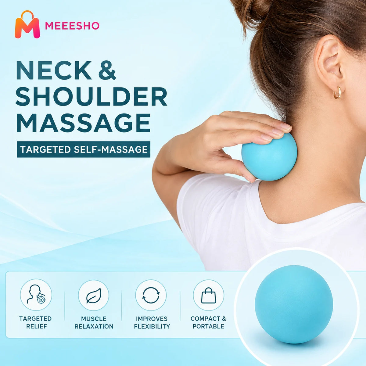 Portable Massage Ball for Yoga, Muscle Relaxation and Targeted Recovery