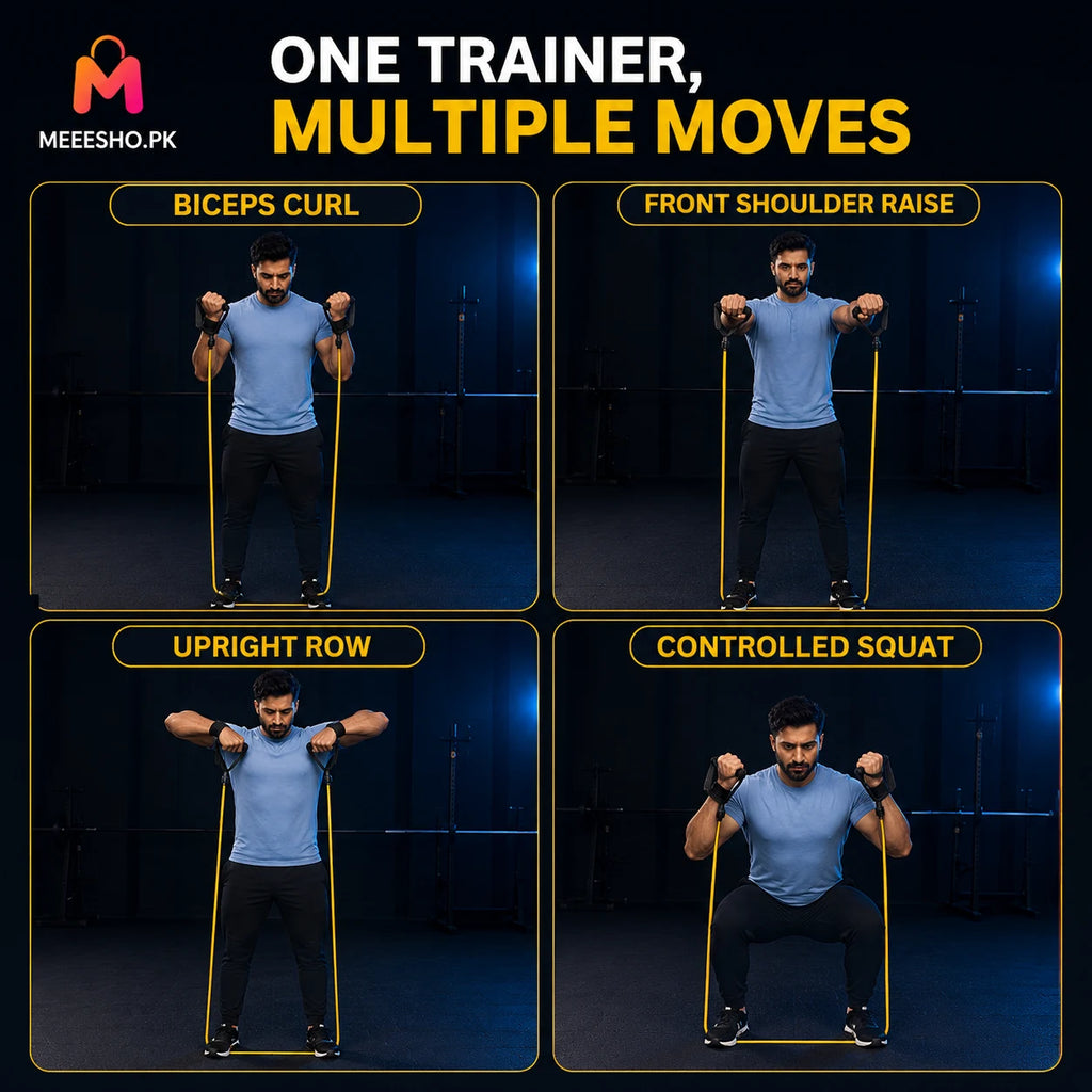 Portable Handle Resistance Band for Full Body Strength Training Workouts