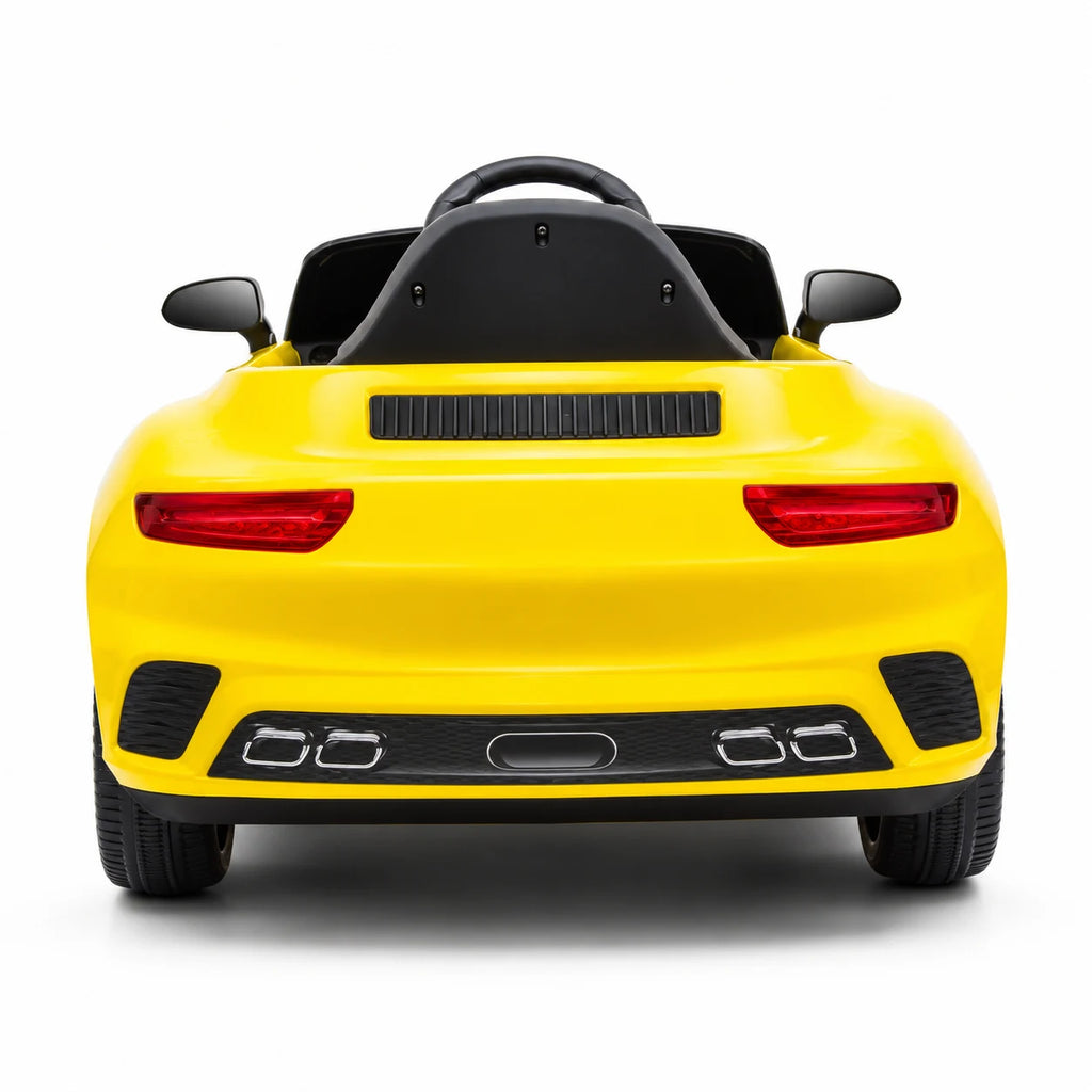 Porsche-Style Kids Electric Ride-On Sports Car with Bright LED Lights