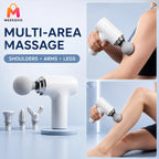 Portable Fascial Massage Gun With Four Replaceable Heads For Relaxation