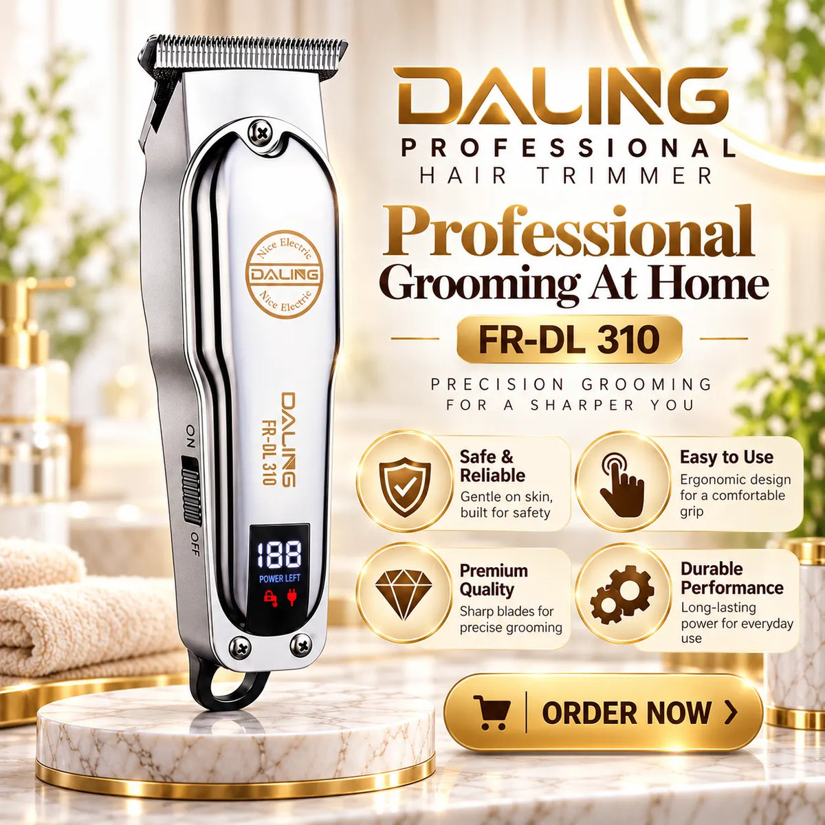 Daling FR-DL 310 Professional 3-in-1 Hair Trimmer