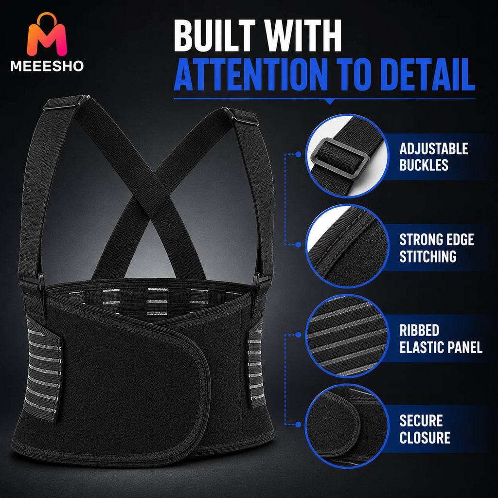 Adjustable Lumbar Back Support Belt for Work and Lifting Comfort