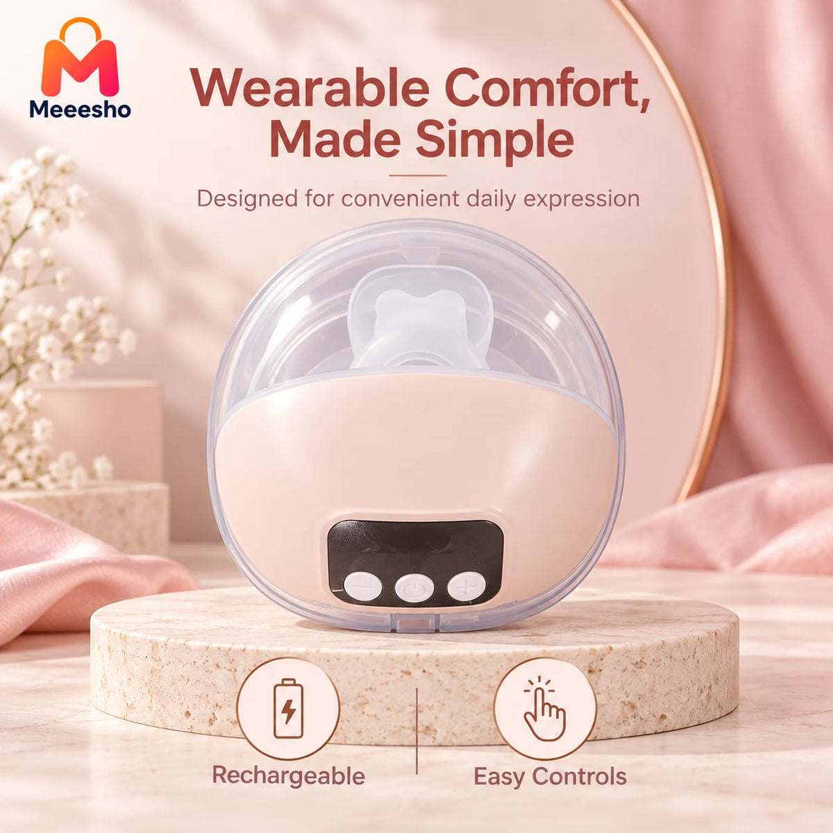 Wearable Electric Breast Pump For Comfortable Hands-Free Daily Milk Expression
